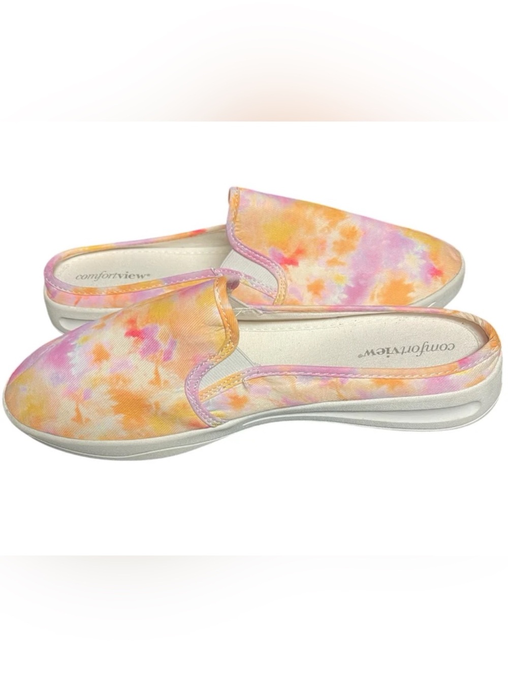 COMFORTVIEW CAMELIA MULE SNEAKERS SLIP-ON WOMEN COLORFUL TIE-DYE SIZE 12M NO BOX